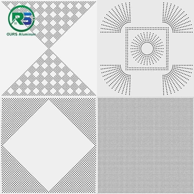 Artistic Perforated Metal Tiles For Modern Home Kitchen Washroom Decoration 300*300mm 600*600mm